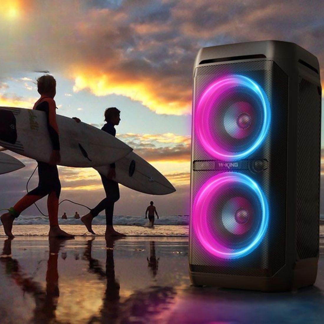 W-King T11 with defect – Portable Wireless Bluetooth Speaker 100W - 15600mAh (10.8V 5200mAh)